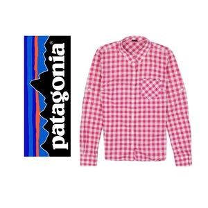 Patagonia plaid button up top